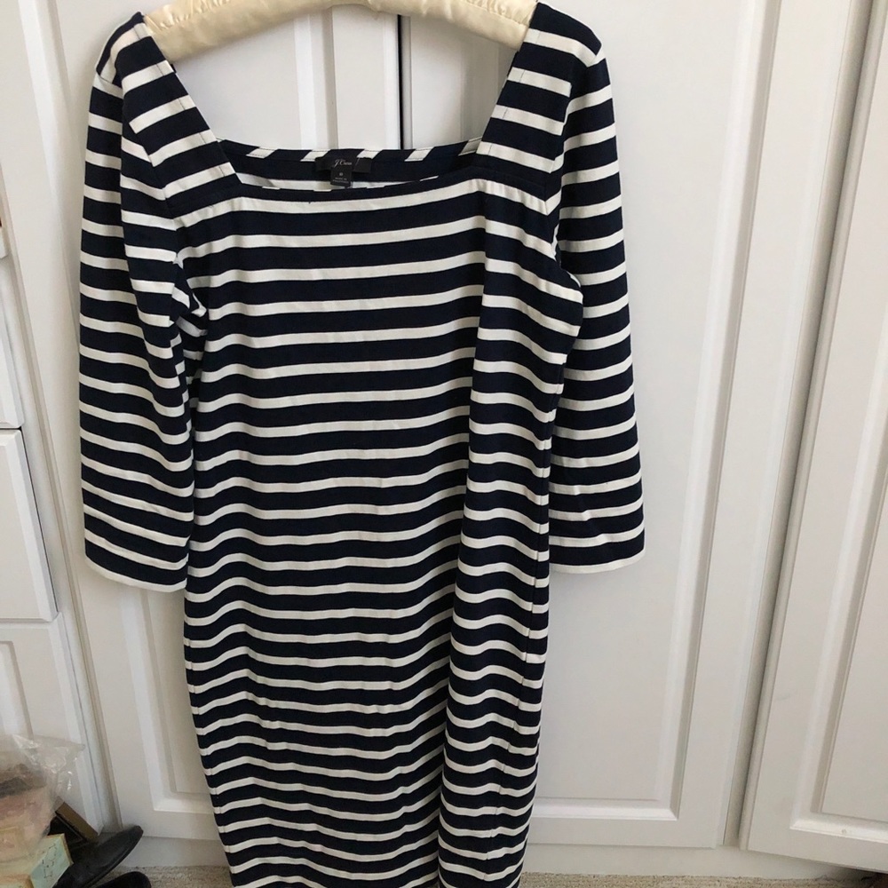 J Crew 100% cotton long sleeve sheath dress, Sz 8